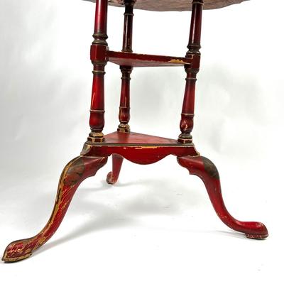 1164 Antique Hand Painted Drop Leaf Centre Table by Shaw Furniture Co. Cambridge, Massachusetts