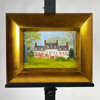 1168 Original Oil Painting on Board â€œHistoric Houseâ€ by Val Witkowski