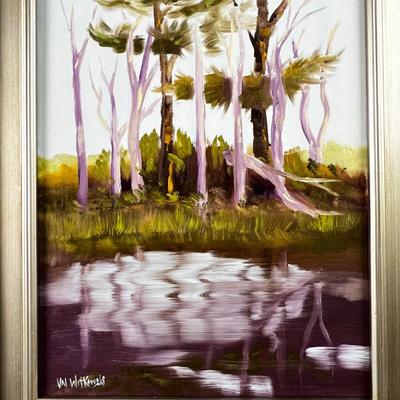 1207 Original Oil Painting on Board â€œGhost Treesâ€ by Val Witkowski