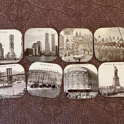 8 New York skyline coasters