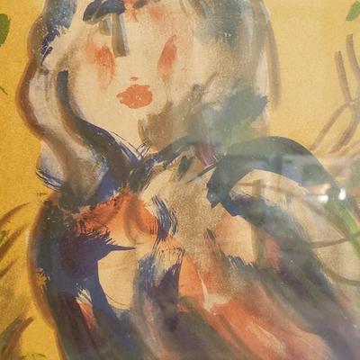 Chagall print in vintage frame