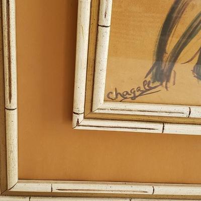 Chagall print in vintage frame