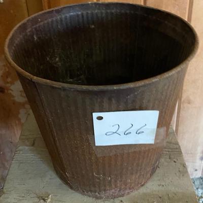 Vintage Metal Trash Can