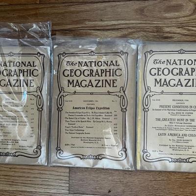 Original 1906 National Geographic Magazines