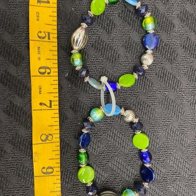 Beaded Glass fashion bracelets lot of 2