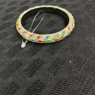 Fashion Bracelet with Multicolor Rhinestones
