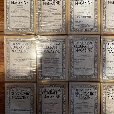 1921 Complete Set National Geographic Magazineâ€™s