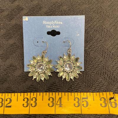 Vera Wang floral fishhook earrings