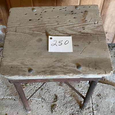 Vintage Small Heavy Handmade Stool