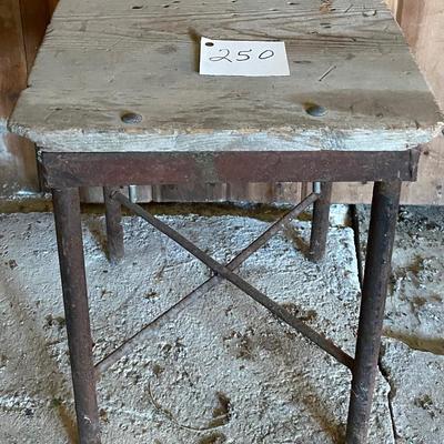 Vintage Small Heavy Handmade Stool