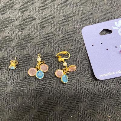 Fashion Post and fishhook clip on Earrings