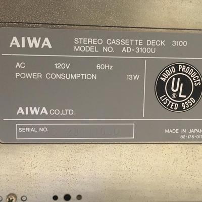 Aiwa stereo cassette deck AD-3100U