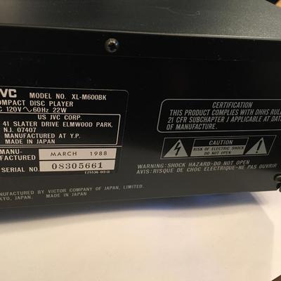 JVC Compact Disc Player  XL-M600