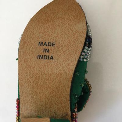 Collection of beaded shoe figures