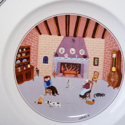 VILLEROY AND BOCH 8" LUNCHEON PLATES/WHIMSICAL " DESIGN NAIF "THEME NOAHS ARK /OTHER