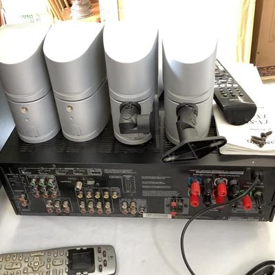 383 Bose Speaker System with Speakers AV Receiver TX-SR507 Two Stands
