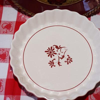 GROUPING OF THREE DECORATIVE PIE PLATES/ PIE CRUST PUNCH'S