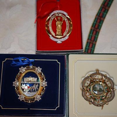 HOLIDAY GROUPING OF THE THREE WHITEHOUSE ORNAMENTS