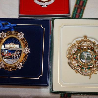 HOLIDAY GROUPING OF THE THREE WHITEHOUSE ORNAMENTS