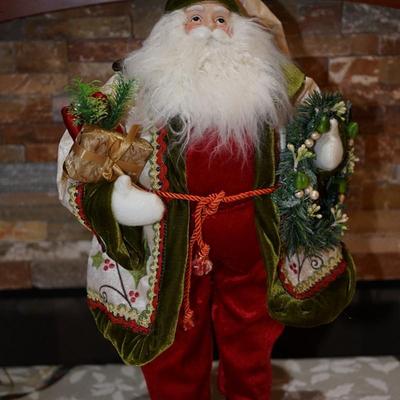 HOLIDAY SANTA CRAFTED HAND DECORATED QUALITY 21"