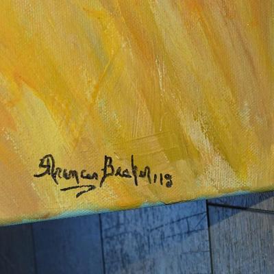 Set of (2) Original Chicken Paintings By Artist Francis Becker