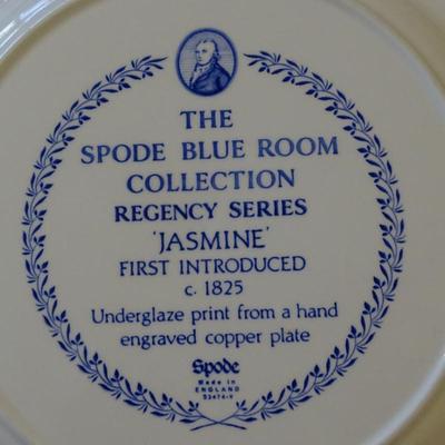 Set of (4) Spode ITALIAN 6.5" Blue and White Bowl Scallop Edge Made in England Micro Safe