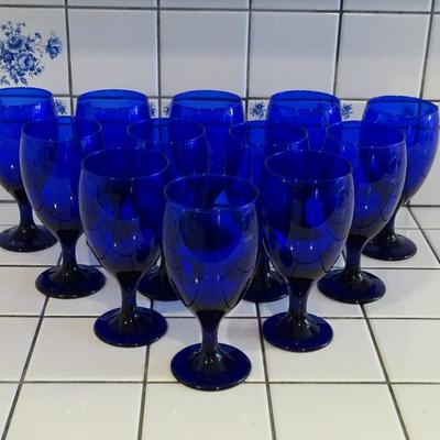 Set of (12) Iced Tea Premiere Cobalt by LIBBEY GLASS COMPANY