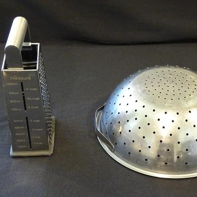 Cheese Grater and Pasta Strainer