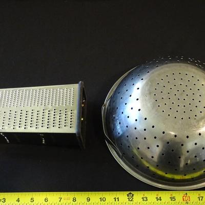 Cheese Grater and Pasta Strainer