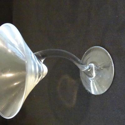 Set of (6) Vintage Martini Glasses; x1 Bubble Base, x1 Twiseted Spiral Stem
