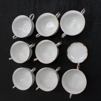 x8 Vintage Haviland France Limoges Two Handled Soup Cup / Teacup and a Small Bowl