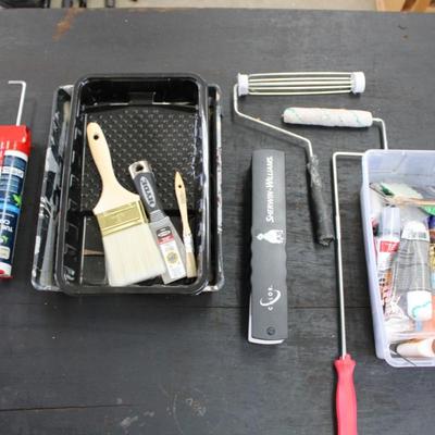 Large Lot of Painting Supplies and Adhesives