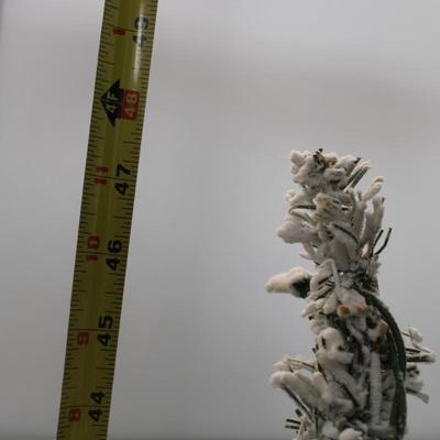 Five Trees - Three Fake Flocked Christmas Trees (Pre-Lit) and Two New 30" PVC Tree (Unlit)