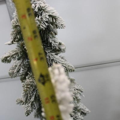 Five Trees - Three Fake Flocked Christmas Trees (Pre-Lit) and Two New 30" PVC Tree (Unlit)