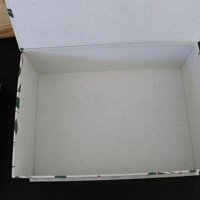 Christmas Holiday DÃ©cor Boxes and a Strand of Large White Lights