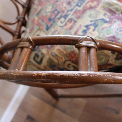 Unique Large Bamboo Rattan Chair - Club/Barrel Style
