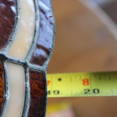 24" Tall Vintage Tiffany Glass Lamp and Coaster