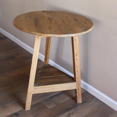 Circular 3-Legged Side Table; 31" High