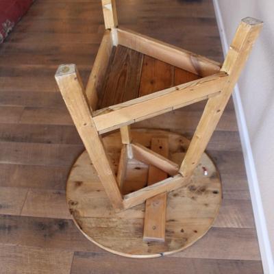 Circular 3-Legged Side Table; 31" High