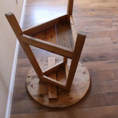 Circular 3-Legged Side Table; 31" High