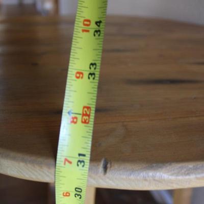 Circular 3-Legged Side Table; 31" High