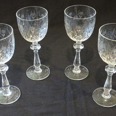 Assorted Vintage Hand Cut Lead Crystal Glasses and Water Pitcher, Waterford