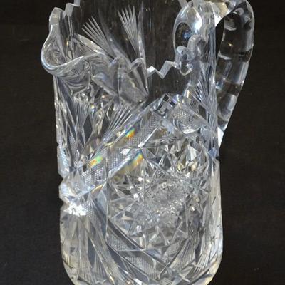 Assorted Vintage Hand Cut Lead Crystal Glasses and Water Pitcher, Waterford