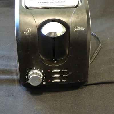 Black and Stainless Steel. Crockpot and Sunbeam Toaster