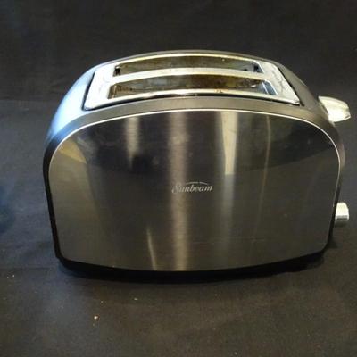 Black and Stainless Steel. Crockpot and Sunbeam Toaster