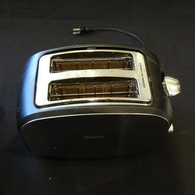 Black and Stainless Steel. Crockpot and Sunbeam Toaster