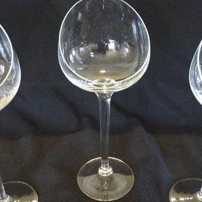 Set of 7 Slanted Rim Wine Glasses