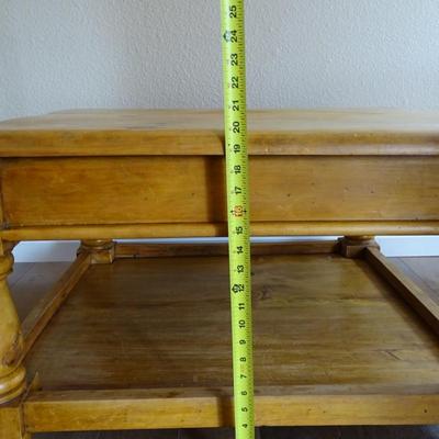 Large Rustic Turned Leg Coffee Table
