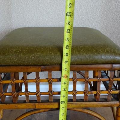 Set of (2) Rattan Ottomans