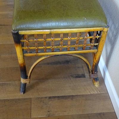 Set of (2) Rattan Ottomans